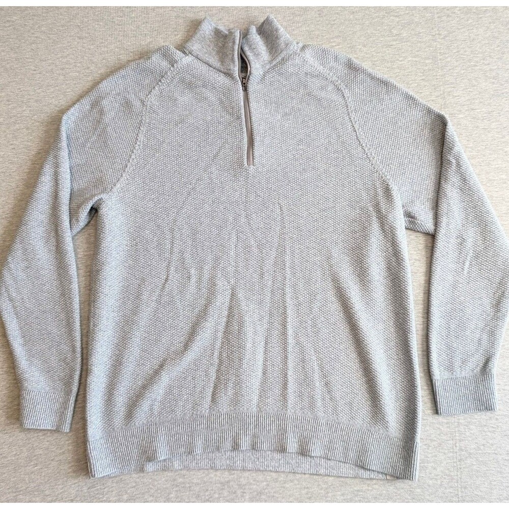 Lululemon 1/4 Zip Sweater Size XL Gray Waffle Knit Pullover